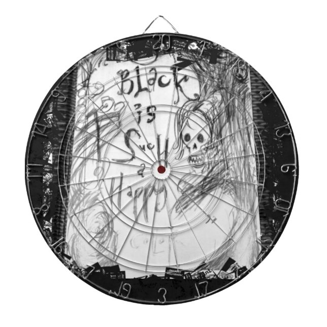 black such a happy colour dartboard (Front)
