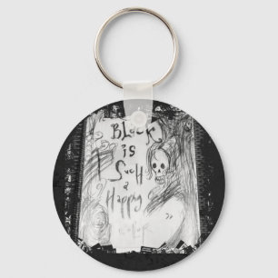 black such a happy colour key ring
