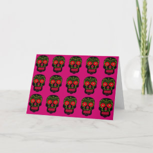 Black Sugar Skull Card