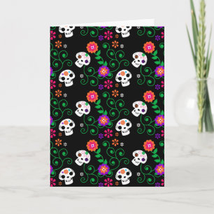 black sugar skull card