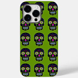 Black Sugar Skull Case-Mate iPhone 14 Pro Max Case