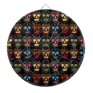 Black Sugar Skull Dartboard