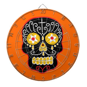 Black Sugar Skull Dartboard