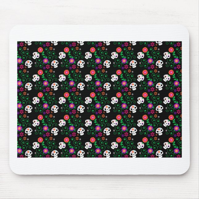 black sugar skull mouse mat (Front)