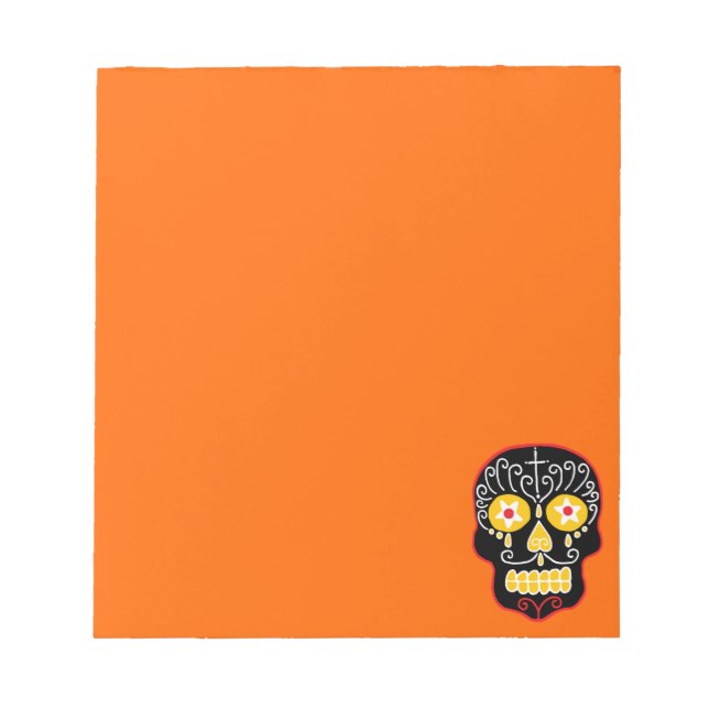 Black Sugar Skull Notepad (Front)
