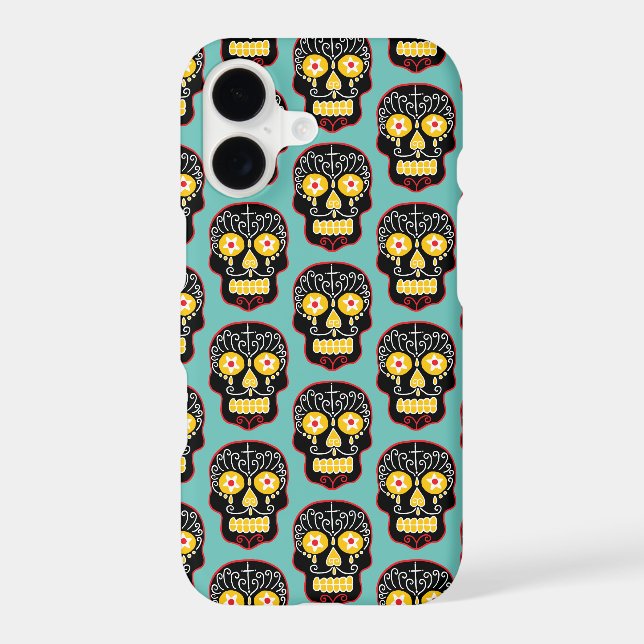 Black Sugar Skull Samsung Galaxy S21 Ultra Case (Back)