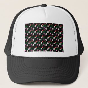 black sugar skull trucker hat