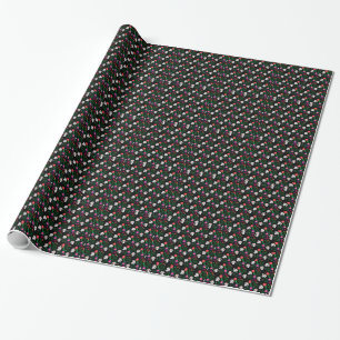 black sugar skull wrapping paper