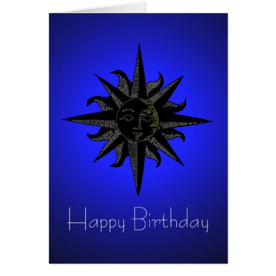 Black Sun Birthday Card
