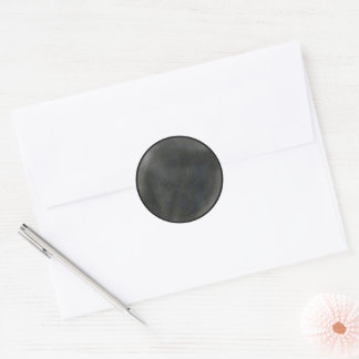 Black Sun Classic Round Sticker