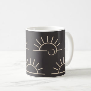 Black Sun Pillow Modern Coffee Mug