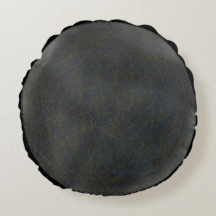 Black Sun Round Cushion