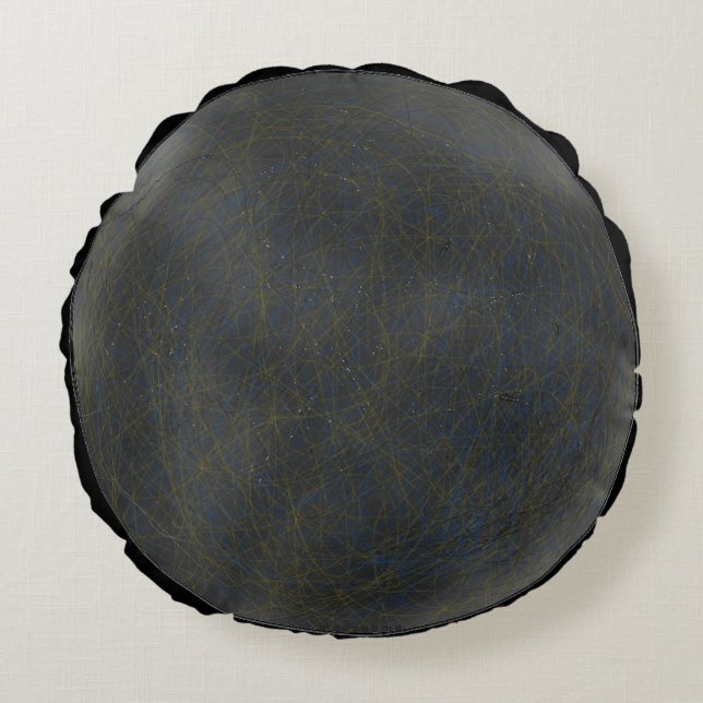 Black Sun  Round Cushion (Front)