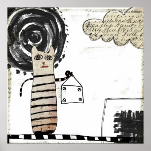 'black sun' surreal painting poster