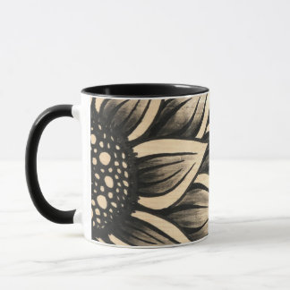 Black Sunflower Coffee Mug