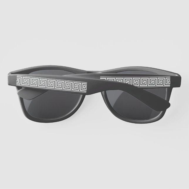 Black sunglasses with Greek key meander pattern (Back)