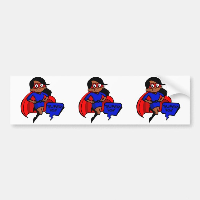 black super mum bumper sticker (Front)