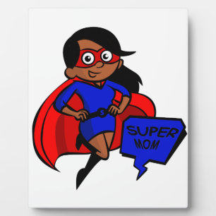 black super mum plaque