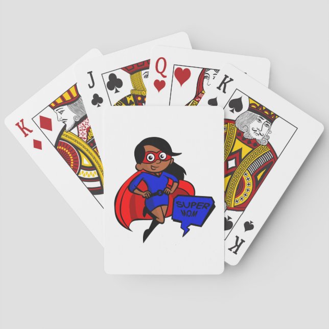 black super mum playing cards (Back)