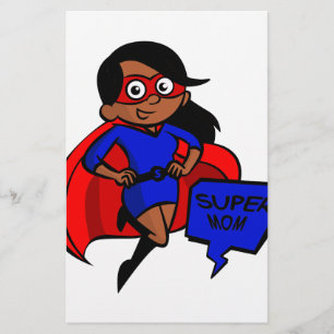 black super mum stationery