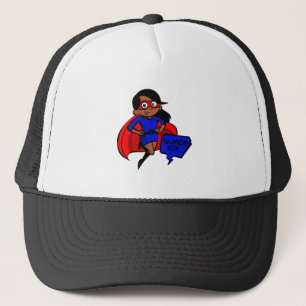 black super mum trucker hat