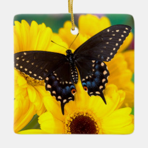 Black And Yellow Butterfly Christmas Tree Decorations Ornaments