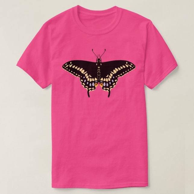 Black swallowtail butterfly design 1 T-Shirt (Design Front)