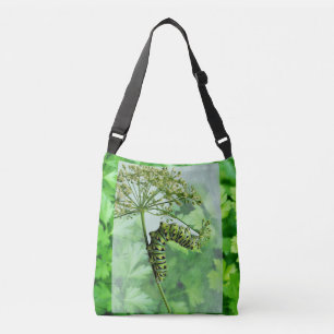 Black Swallowtail Butterfly eating parsley Crossbody Bag