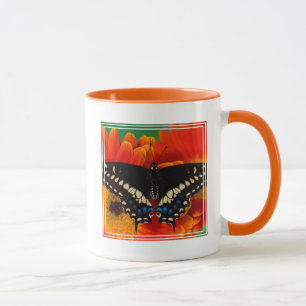 Black Swallowtail Butterfly on Gerberia Daisy Mug