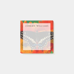 Black Swallowtail Butterfly on Gerberia Daisy Post-it Notes