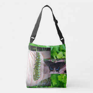 Black Swallowtail Caterpilar/Butterfly Crossbody Bag