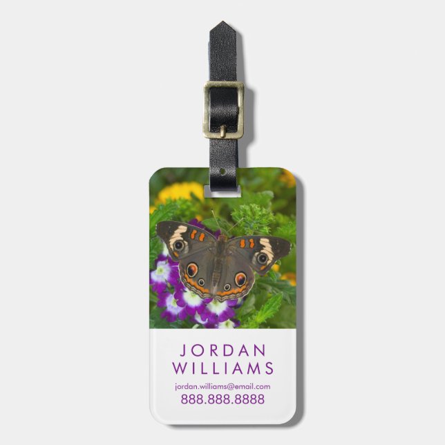 Black Swallowtail Luggage Tag (Front Vertical)