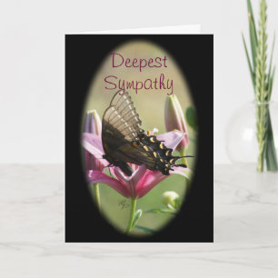 Black Swallowtail Sympathy Card-customise Card