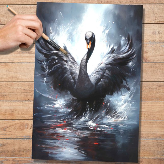Black Swan 3 Decoupage Paper (Creator Uploaded)