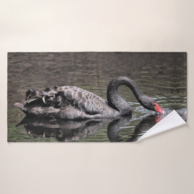 Black Swan Bath Towel (Bath Towel)