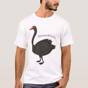 Black swan cartoon illustration T-Shirt