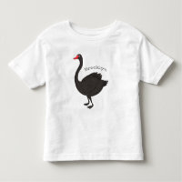 Black swan cartoon illustration