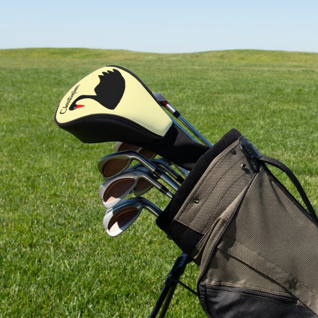 Black Swan Design Golf Head Cover (In Situ)