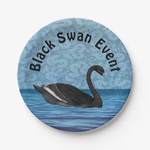 Black Swan Event Paper Plate
