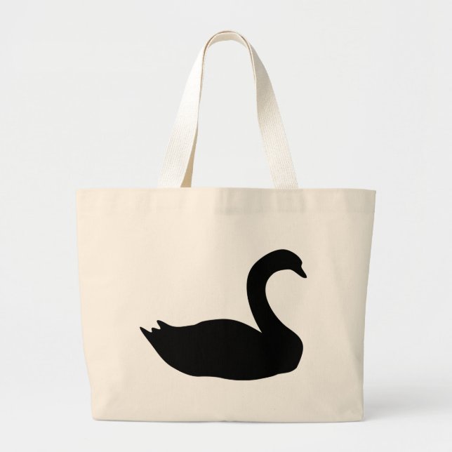 black swan icon large tote bag (Front)