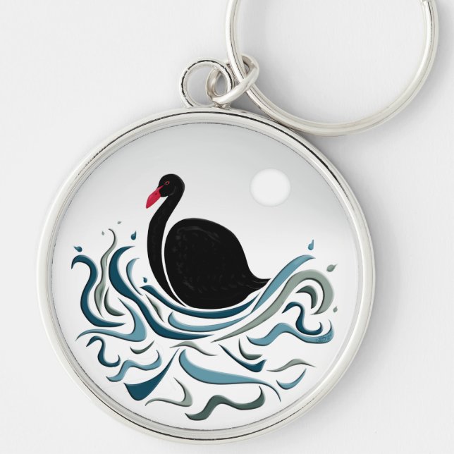 Black Swan Key Ring (Front)