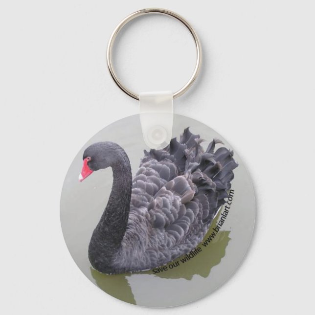 black swan key ring (Front)