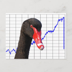 Black Swan Market Crash Postcard