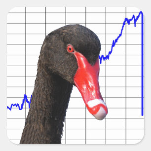 Black Swan Market Crash Square Sticker