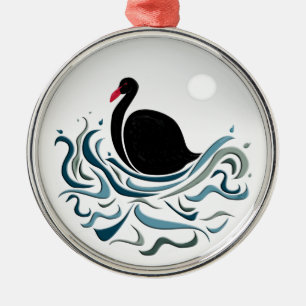 Black Swan Metal Tree Decoration