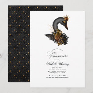 Black Swan Quinceañera Invitation