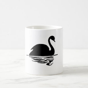 Black Swan Silhouette Coffee Mug