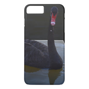 Black Swan Swimming In Dimensional Pond, iPhone 8 Plus/7 Plus Case
