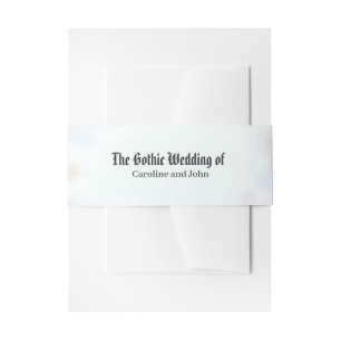 Black Swan Wedding Frame – Gothic Romance Love Invitation Belly Band