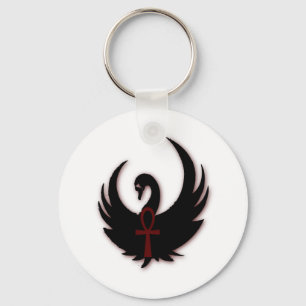 Black Swan with Ankh Key Ring